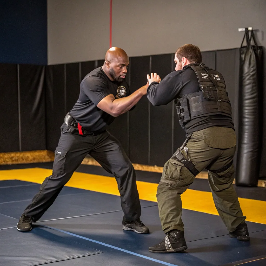 Michael Brown practicing self-defense techniques